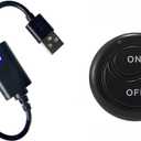 DC 5V USB on Off Wireless Remote Control Switch Driver Power RF USB Lamp Fan Supply Battery Charger Power Bank Adapter Controller Plug Lighting DIY Controller (Black)