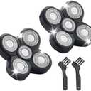 Shaver Replacement Blades Compatible with Freedom Head Shaver Kit, 5 Head Replacment Shaver Heads for Bald Men Head and Face Electric Razor Shaver Head (Heads/2PCS)