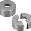 PATIKIL Wall Split Flange 0.8/1/1.3 Inch, 2Pcs 1.2" Thicken Cuttable ABS Round Escutcheon Plate Cover Buckle for Water Pipe Faucet Decoration, Grey (Gray)