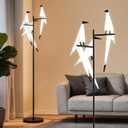 Modern LED Floor Lamp with 3 Bird-Shaped Shades