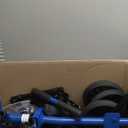 Lightweight Knee Scooter Crutch Alternative, Foldable & Adjustable Knee Scooter for Adults for Foot Surgery, Steerable Knee Walker with Detachable Storage Basket, Includes DIY Stickers-Blue