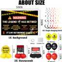 Retirement Party Decorations for Men Women - Happy Retirement Decoration Kit with Backdrop Banner Hanging Swirls Honeycomb Balloons, Funny Retired Party Supplies for Coworker Family