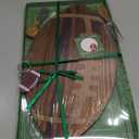 Ziliny Football Shaped Cutting Board Charcuterie Board Gift Set with Cheese Knives for Football Lovers Gift Themed Party Decoration Favor Supplies(Brown,15x8.5in)