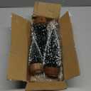 Celltestria 3Pcs Mini Christmas Tree for Table Decor Little Xmas Tree with LED Light for Table Centerpieces Tiny Bottle Brush Tree with White Snow for Home Indoor Tabletop Christmas Decoration