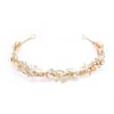 Oriamour Bridal headband Rhinestone Hair Band Bridal Headpieces for Bride Hair Jewelry Accessories (Gold, 14'')
