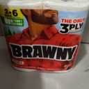 4 x 
Brawny Tear-A-Square 3-Ply Paper Towels, 12 XL Family Rolls = 30 Regular Rolls, Strong, Absorbent, and Durable