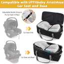 GRAOSO Car Seat Travel Bag with Wheels Compatible with UPPAbaby Aria and Mesa, Infant Padded Car Seat Carrier for Airport, Car Seat Gate Check Bag for Travel with Luggage Tag, Black, Bag Only