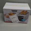 WHALL Touch Screen Toaster 2 Slice, Stainless Steel Digital Timer Toasters with Sound Function, Smart Extra Wide Slots Toaster with Bagel, Cancel, Defrost (silver)