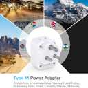 HANYCONY South Africa Travel Plug Adapter, Type M Power Adapter with 2 AC Outlets 3 USB Ports(2 USB C) for US to South Africa Botswana Namibia India Nepal Bhutan Sri Lanka