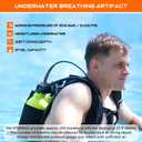 SMACO S700 Max Mini Scuba Tank, 1.9L Twin Diving Cylinder