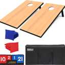 Cornhole Set, Regulation/Tailgate Size Cornhole Boards with 8 Bean Bags and Carrying Case, 4x2/3x2 Corn Hole Outdoor Game Toss Board for Adults Outside Activities