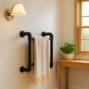 1.65FT Safety Wall Mounted Steel Ladder - 2-Rung Pipe Egress Ladder for Window Well, Loft, Warehouse, Blanket Rack | Indoor & Small Space Use