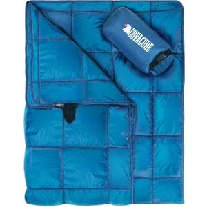 covacure Camping Blanket - Outdoor Travel Blanket, Packable, Puffy Blanket, Lightweight & Warm Quilt for Camping, Hiking, Backpacking, Outdoors, Travel, Beach (Blue)