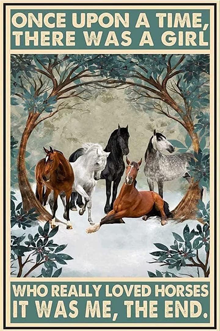 Adults Kids 500 Pieces Jigsaw Puzzle Horse There was A Girl Who Really Loved Horses Puzzle Challenging Educational Fun Family Games Toys Gifts for Home Kitchen Decor Family Activities