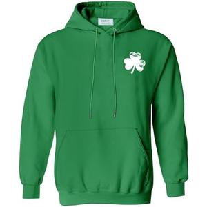 Arvilhill Mens Clover Hooded Patricks Ireland Green Print Hoodie Saint Patrick Long Sleeve Sweatshirt Lucky Party Shirt XL