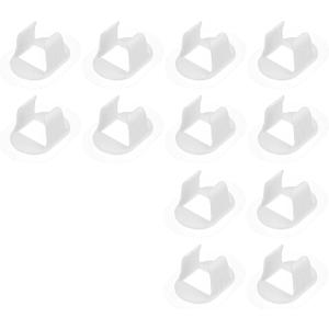 12 Pcs Washing Machine Drain Hose Holder (Fits 30-38 mm OD Hose) - Self-Adhesive No Drill Fixing Clip Guide Clamp Bracket for Clothes Washer/Laundry Tub Discharge, White