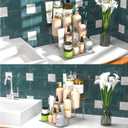 4 Tiered Stands for Display,4MM Thick and Durable,2 "Wide Clear Acrylic Risers Table Display Stand for Perfume Organizer,Cupcake Stands,Figurine Display,Makeup Display and Toy Funko Pop Display,1 Pack