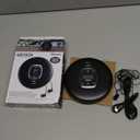 Jensen Portable CD Player Bluetooth 5.0 for Car with FM Transmitter, MP3 CD Playback, 60 Sec- Anti-Skip, Bass Boost, Rechargeable CD Player, Stereo Sport Earbuds (Matte Black)