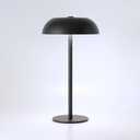 Portable Mushroom Table Lamp with 5200mAh Battery, Cordless LED Night Light with Stepless Dimming, 3 Color Modes & Adjustable Height for Bedroom, Patio, Bar Decor and Coffee Shop Ambiance (Balck-tall)