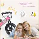 KRIDDO Pro Toddler Balance Bike 2+ Year Old with Hand Brake and Kickstand, 12 Inch Push Bicycle, Gift Bike for 2-5 Boys Girls, Pink