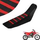 Ribbed Dirt Bike Seat Cover Gripper Soft for CRF 110 125F CRF110F CRF125F 2023 2024 2025 Pit Bike Non-Slip Surface Protector Red