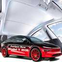 Roof Sunshade for 2026 Tesla Model Y Juniper, No Sagging Glass Roof Sun Shade with Heat Insulation UV Protection, Custom Fit Sunroof Accessories for New Model Y 2025-2026, Light Filtering