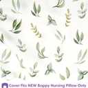 Boppy Nursing Pillow Cover, Organic Green Leaves, Single Cover, Easy-On Slipcover with Gentle 100% Organic Cotton Fabric for The Redesigned Nursing Pillow