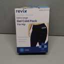 REVIX Extra Large Hip Ice Pack Wrap After Surgery, Reusable Gel Cold Pack for Hip Replacement Recovery, Sciatic Nerve, Cold Therapy Hip Flexor Compression Wrap, Black