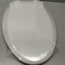 Elongated Toilet Seat Cover, PP Quick Release Flat Lid Toilet Seat, White Soft Close Design for Easy Cleaning & Comfortable Use