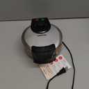 Gourmia Belgian Waffle Maker – Compact Design with Upright Storage, Adjustable Browning, and Easy-Clean Nonstick Ceramic Plates, Stainless Steel