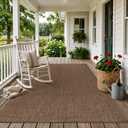 Outdoor Rug 8x10 Brown Washable Outside Rugs for Patios Porches Solid Modern Waterproof Durable Non-Shedding, Easy-to Clean Deck Balcony Indoor Outdoor Carpet (8 x 10 Brown)