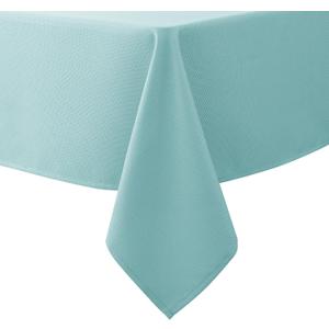 Biscaynebay Tablecloth for Rectangle Tables-60x108 Inch Aqua Blue Outdoor Picnic Table Cover-Rectangular Folding Table Cloths Water Resistant for Kitchen Camping Dining Room Patio Banquet Party