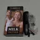 Dynooper Electric Milk Frother Handheld: Rechargeable 3 in 1 - LED Digital Display with 3 Speeds Portable Stainless Steel Drink Foam Mixer - Charcoal Black