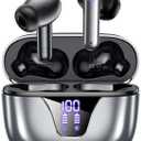 ZIUTY Nequga Wireless Earbuds Bluetooth Headphones, 50H Playtime Ear Buds with Mic, LED Digital Display Charging Case, IPX7 Waterproof, Deep Bass Stereo, in-Ear Earphone for iPhone Andriod Phone