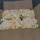 Flower Table Centerpieces - Set of 6 Floral Arrangement Artificial Wedding Hydrangeas Floral Arrangement with Rustic Metal Vase for Bridal Tea Party Event Decorations - Champagne