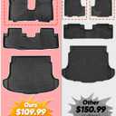for Honda CR-V CRV 2011-2007 Floor Mats Cargo Liner LX SE EX EX-L Rubber Trunk Carpet All Season Weather Protector Waterproof Anti-Slip Tech,Automotive 2010 2009 2008 Car Interior Accessories Black