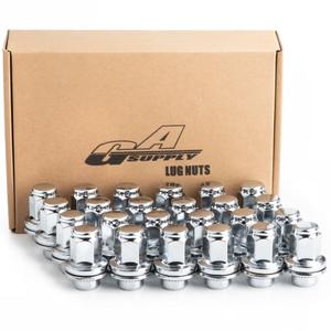 GAsupply 14x1.5 Mag Seat Lug Nuts, Compatible with 1998-2007 LX470, 2008-2021 LX570, 1998-2021 Land Cruiser, 2008-2021 Sequoia, 2007-2021 Tundra, 1.9" Tall, 7/8" 22mm Hex, OEM Factory Style, 24pcs (Silver)