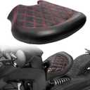 Driver Seat Rider Solo Seat w/Thick Cushion For Can Am Ryker 600 900 Sport Rally Edition 2019-2025 Ryker Seat Accessories(Part#219400795)(Diamond Red Stitches)