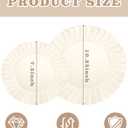 YOUBET 100PCS Ivory Scalloped Plastic Plates - Heavy Duty Disposable Fancy Hard Plates Include 50 Dinner Plate, 50 Dessert Plate, for Wedding & Party
