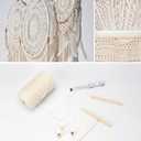 Lxmxgk Creates Macrame Kits, Macrame Plant Hangers Kit, Adult DIY Craft Keychain Making Kit, Macrame Starter Set, 212 Macrame Supplies with 218 Yards Macrame Cord and Wood Beads, Wooden Dowel