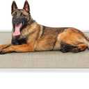 Veehoo Chew Proof Elevated Dog Bed - Cooling Raised Pet Cot - Silver Aluminum Frame and Durable Textilene Mesh Fabric, Unique Designed No-Slip Feet for Indoor or Outdoor Use, Beige Coffee, Large (42.0"L x 30.0"W x 7.0"Th)