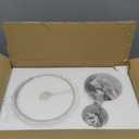 Livex Lighting, 53641-91, Glendon, Glass Pendant, Brushed Nickel with Polished Chrome Finish Accents