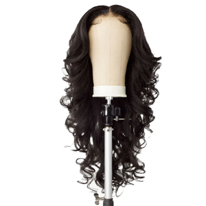 Sensationnel Butta Lace Precut Wigs - Unit 9 Glueless Extra Wide 5 Inch Deep Parting Synthetic Pre-Tweezed Smaller Knot Hairline (1 JETBLACK)