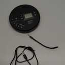 Sunoony Portable CD Player with Bluetooth, Discman CD Player for Car with FM Transmitter, Rechargeable CD Player Portable with Anti-Skip Protection, Headphones, AUX/USB Supported, LCD (Black)