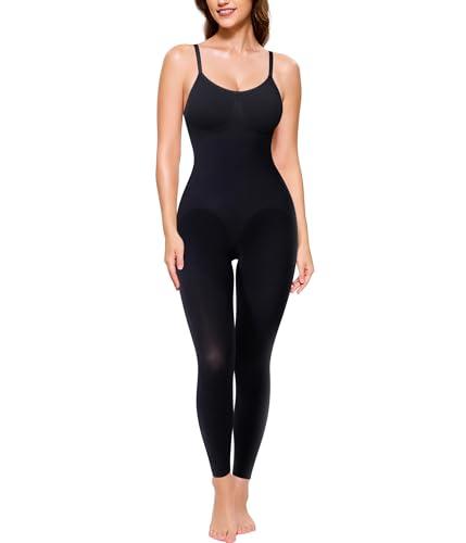 BRABIC Tummy Control Shapewear Leggings for Women Full Body Shapewear Bodysuit Compression Seamless Faja Body Shaper(Black, Medium)
