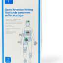 Medline Stretch Tubular Elastic Dressing Retention Net, Size 9,(35" x 25 yds), Ideal for Wound Care, Single Pack