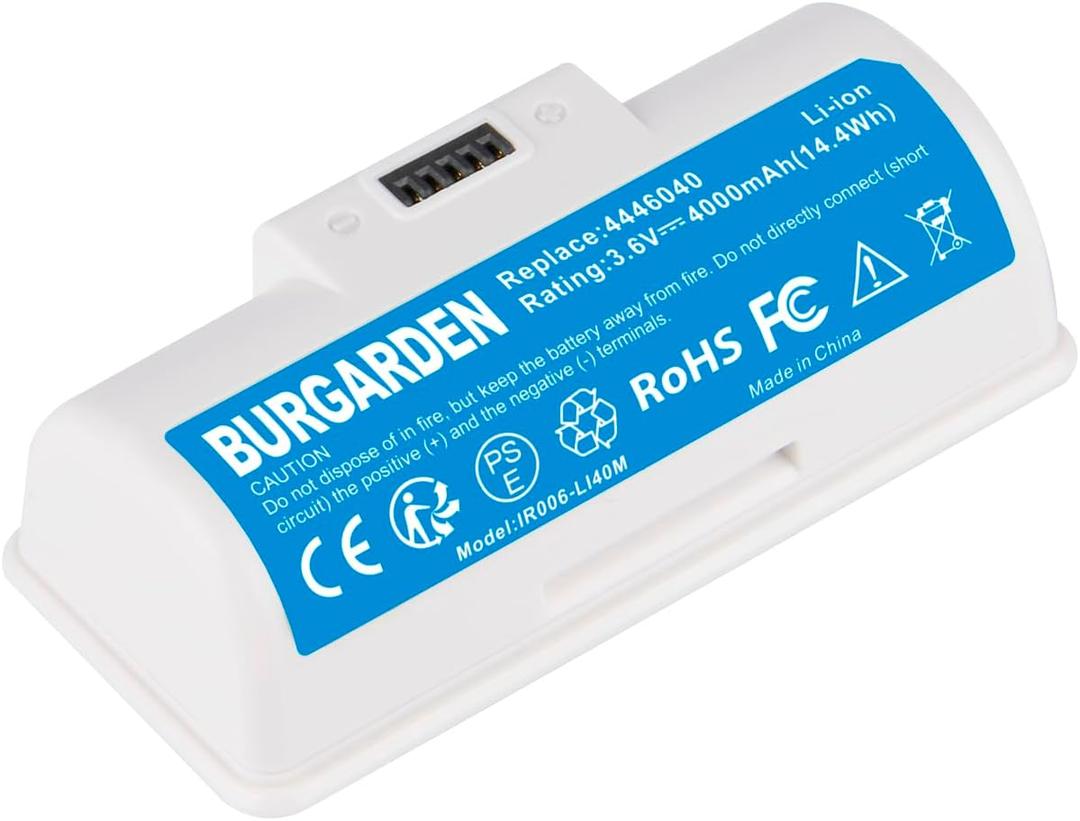 3.6V 4000mAh Li-ion Replacement Battery Compatible with iRobot Braava Jet 240 Floor Mopping Robots 4446040