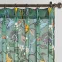 Sage Green Vintage Floral Linen Curtains 84 Inch Length 2 Panels for Living Room Bedroom Luxury Whimsical Lemon Hummingbird Patterned Semi Sheer Drapes Waverly Mid Century Colorful Home Deco