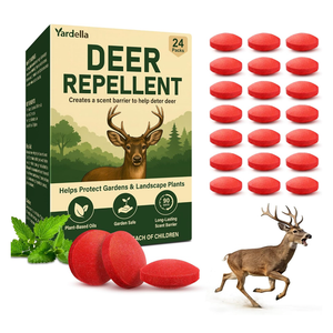 Powerful Deer Repellent Balls, Pest Repellent 24-Pack Deer Repellent for Garden & Outdoor Use, Natural Peppermint Oil Deer Deterrent to Keep Deer Away from Garden, Yard