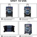 Travel around the world Travel Luggage Cover, Travel-Themed Suitcase Protector Stretchable, Washable Travel Suitcase Cover Travel around the world, M-(22-24) Inch